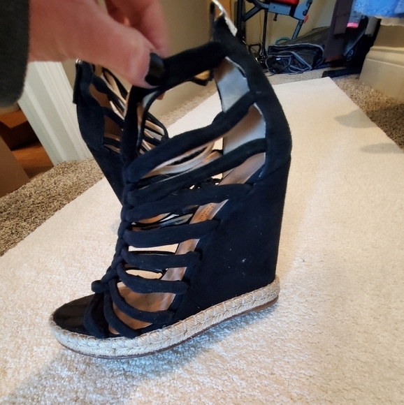 joan- michel cazabat Shoes - Joan- Michel Cazabat Paris sz 8.5 black suede wedges